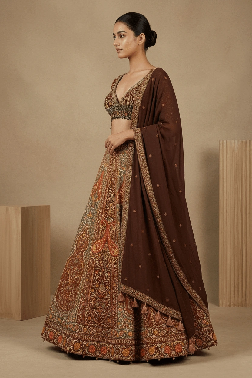 Zarqash Chikankari Lehenga
